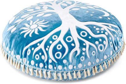 Meditation Cushion, Large Velvet Floor Pillow for Yoga, Meditation