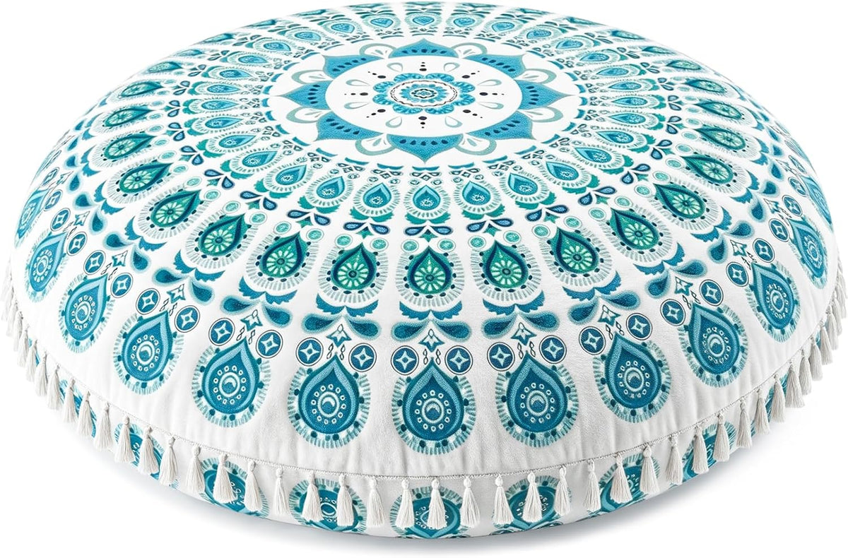 Meditation Cushion, Large Velvet Floor Pillow for Yoga, Meditation