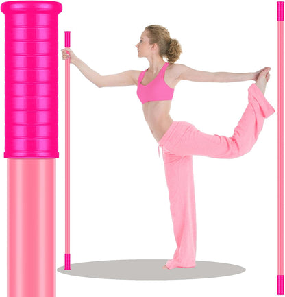 5ft Yoga Stick from Natural Bamboo with Non-Slip Handle-Stretching Stick for Mobility, Flexibility,Exercise,Workout, Physical Therapy,Pilates,Balance Fitness-Access Online Video Guide Without Any Info