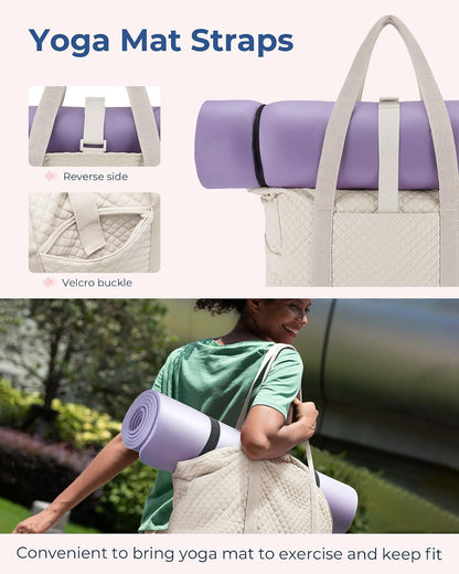 Crush Tote Bag for Women, 20L Puffer Work Tote with Zipper, Travel Essentials Quilted Nurse Hospital Bag