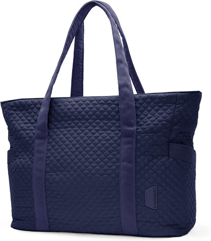 Crush Tote Bag for Women, 20L Puffer Work Tote with Zipper, Travel Essentials Quilted Nurse Hospital Bag