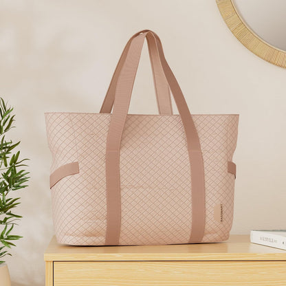 Crush Tote Bag for Women, 20L Puffer Work Tote with Zipper, Travel Essentials Quilted Nurse Hospital Bag