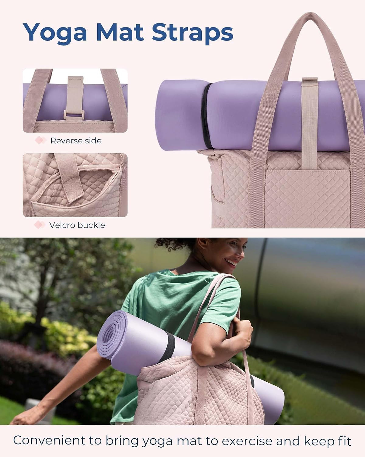 Crush Tote Bag for Women, 20L Puffer Work Tote with Zipper, Travel Essentials Quilted Nurse Hospital Bag