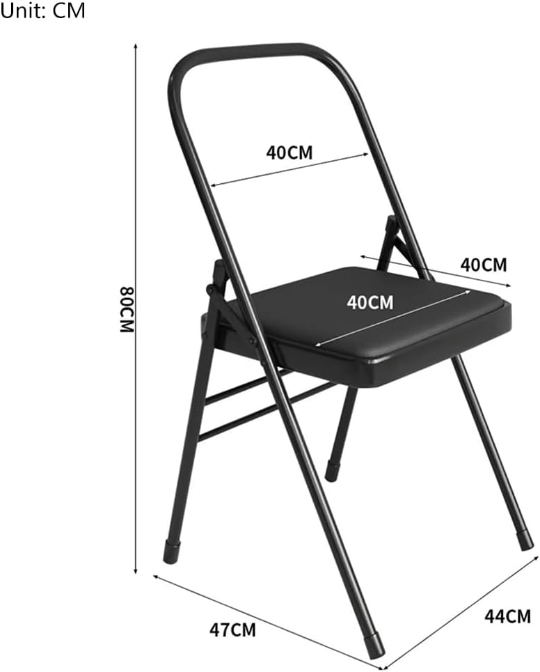Pilates Yoga Chair, Backless Yoga Chair with Double Beam Design for Balance Handstand Training, Adult Yoga Chair, Iyengar Yoga Chair, Metal Foldable Portable Yoga Chair