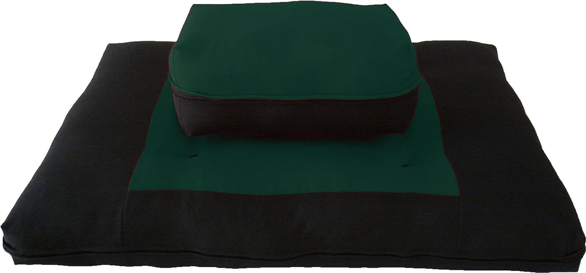 Zabuton Zafu Set, Yoga, Meditation Seat Cushions, Kneeling, Sitting, Supporting Exercise Pratice Zabuton & Zafu Cushions. (Burgundy)