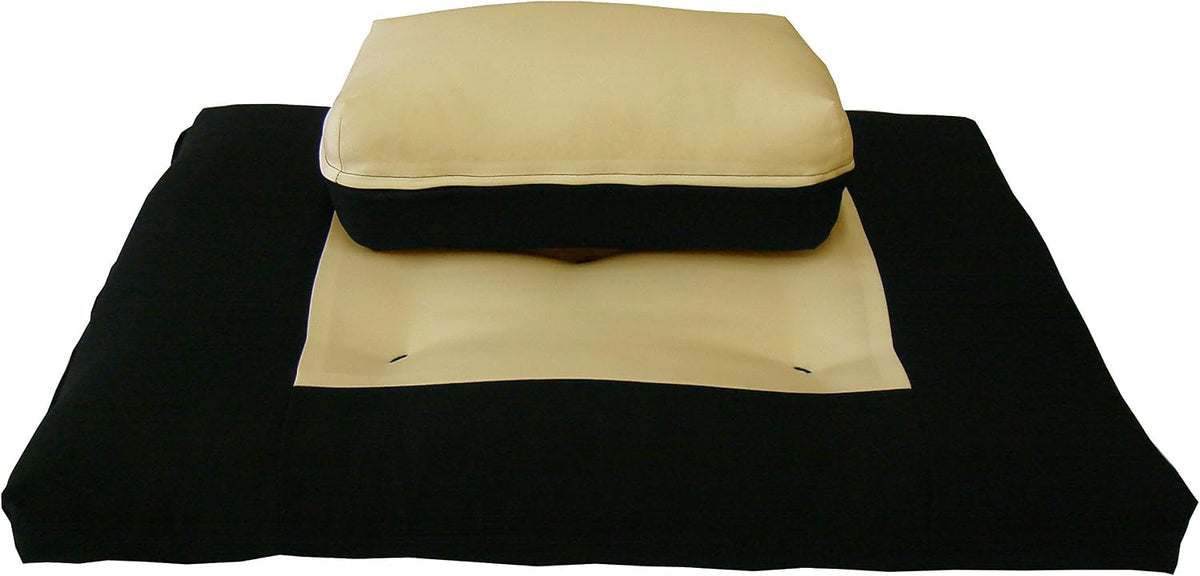 Zabuton Zafu Set, Yoga, Meditation Seat Cushions, Kneeling, Sitting, Supporting Exercise Pratice Zabuton & Zafu Cushions. (Burgundy)