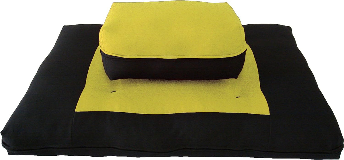 Zabuton Zafu Set, Yoga, Meditation Seat Cushions, Kneeling, Sitting, Supporting Exercise Pratice Zabuton & Zafu Cushions. (Burgundy)