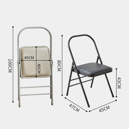 Iyengar Yoga Chair Foldable Yoga Auxiliary Chair Home Yoga Chair Brown Chair Handstand Training Tool, Stable and Durable, Solid Anti-Slip(Black)