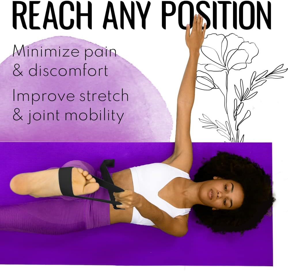 2 IN 1 Yoga & Mat Strap for Stretching – Cotton – 6/8/10 ft