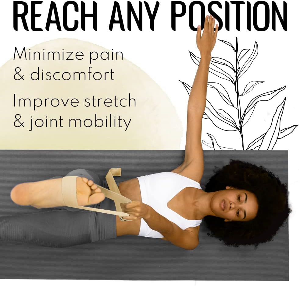 2 IN 1 Yoga & Mat Strap for Stretching – Cotton – 6/8/10 ft