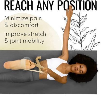 2 IN 1 Yoga & Mat Strap for Stretching – Cotton – 6/8/10 ft