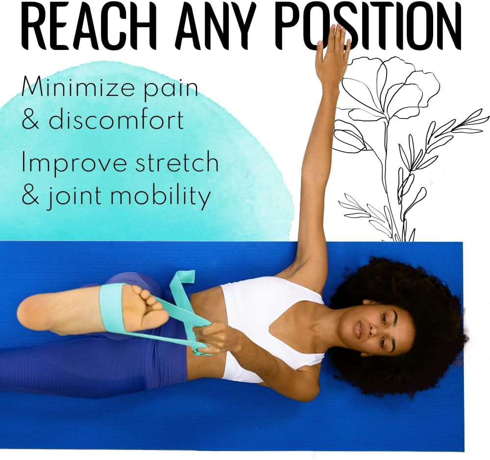 2 IN 1 Yoga & Mat Strap for Stretching – Cotton – 6/8/10 ft