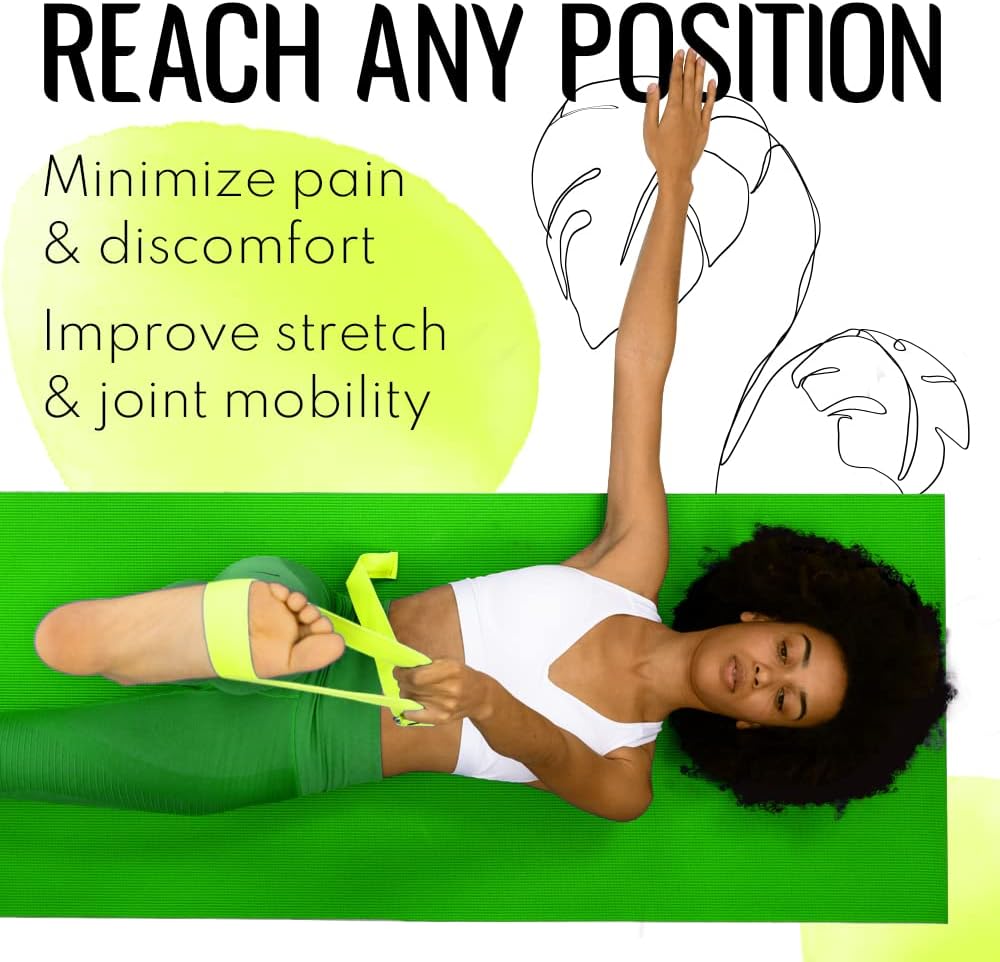 2 IN 1 Yoga & Mat Strap for Stretching – Cotton – 6/8/10 ft