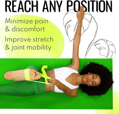 2 IN 1 Yoga & Mat Strap for Stretching – Cotton – 6/8/10 ft