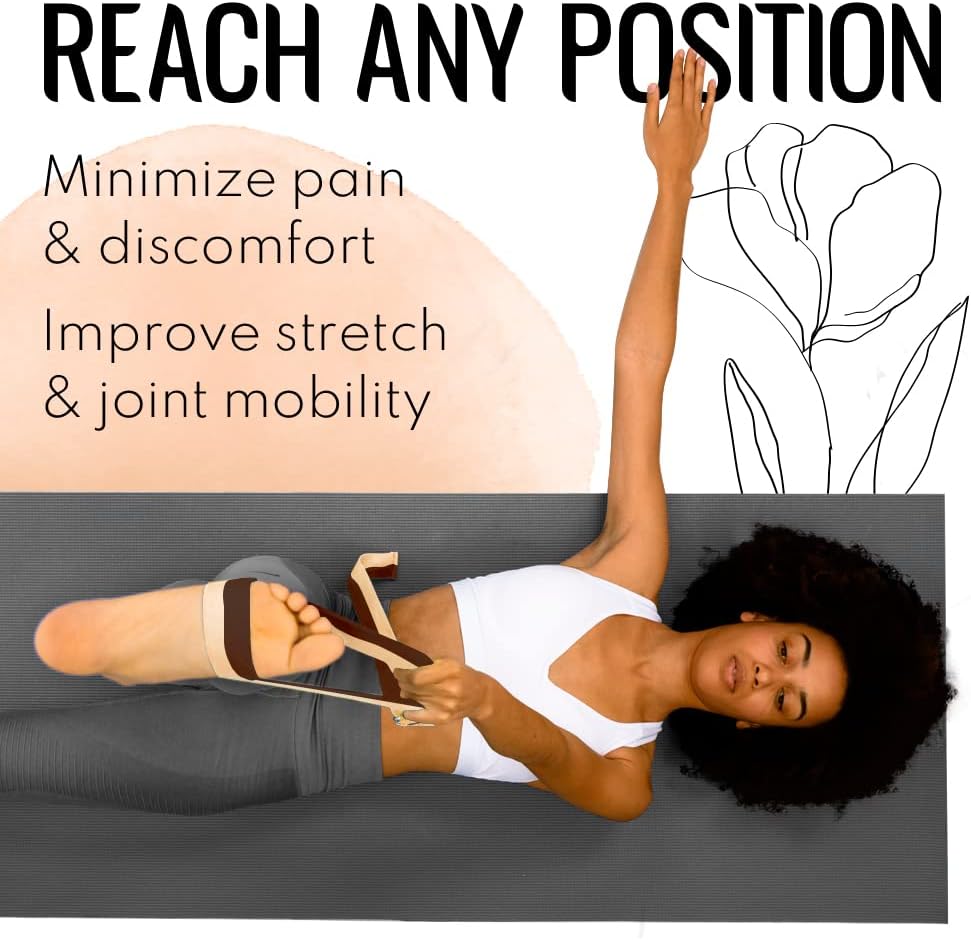 2 IN 1 Yoga & Mat Strap for Stretching – Cotton – 6/8/10 ft
