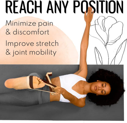 2 IN 1 Yoga & Mat Strap for Stretching – Cotton – 6/8/10 ft