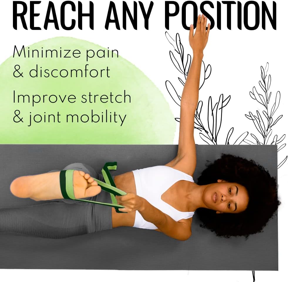 2 IN 1 Yoga & Mat Strap for Stretching – Cotton – 6/8/10 ft