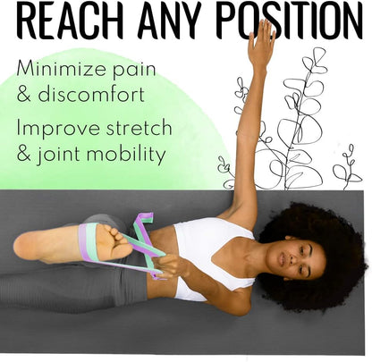 2 IN 1 Yoga & Mat Strap for Stretching – Cotton – 6/8/10 ft