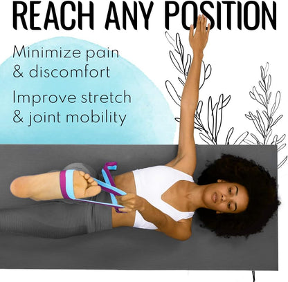2 IN 1 Yoga & Mat Strap for Stretching – Cotton – 6/8/10 ft