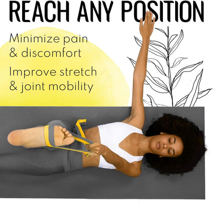 2 IN 1 Yoga & Mat Strap for Stretching – Cotton – 6/8/10 ft
