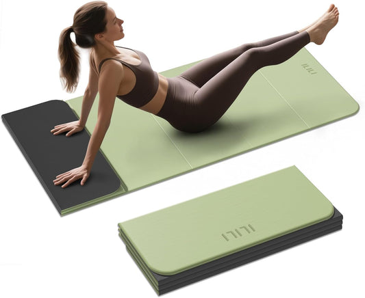 Foldable Yoga Mat 10mm, Extra Thick, Extra Long, 75x26x0.4 Inch, TPE