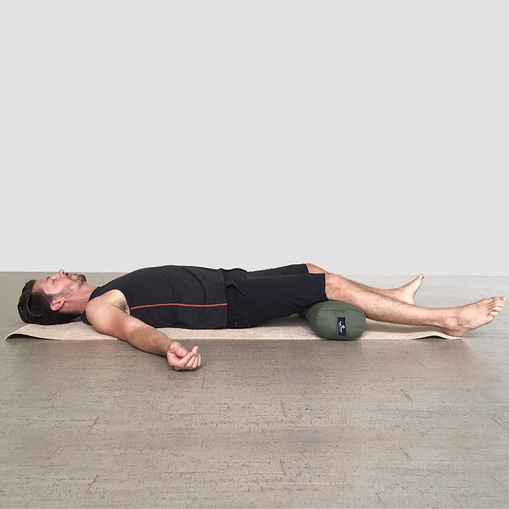 Junior Yoga Bolster - Narrower Profile, Very Firm, Great for Smaller Yogis, Heart-Opening poses or Under the Knees, Handmade in USA