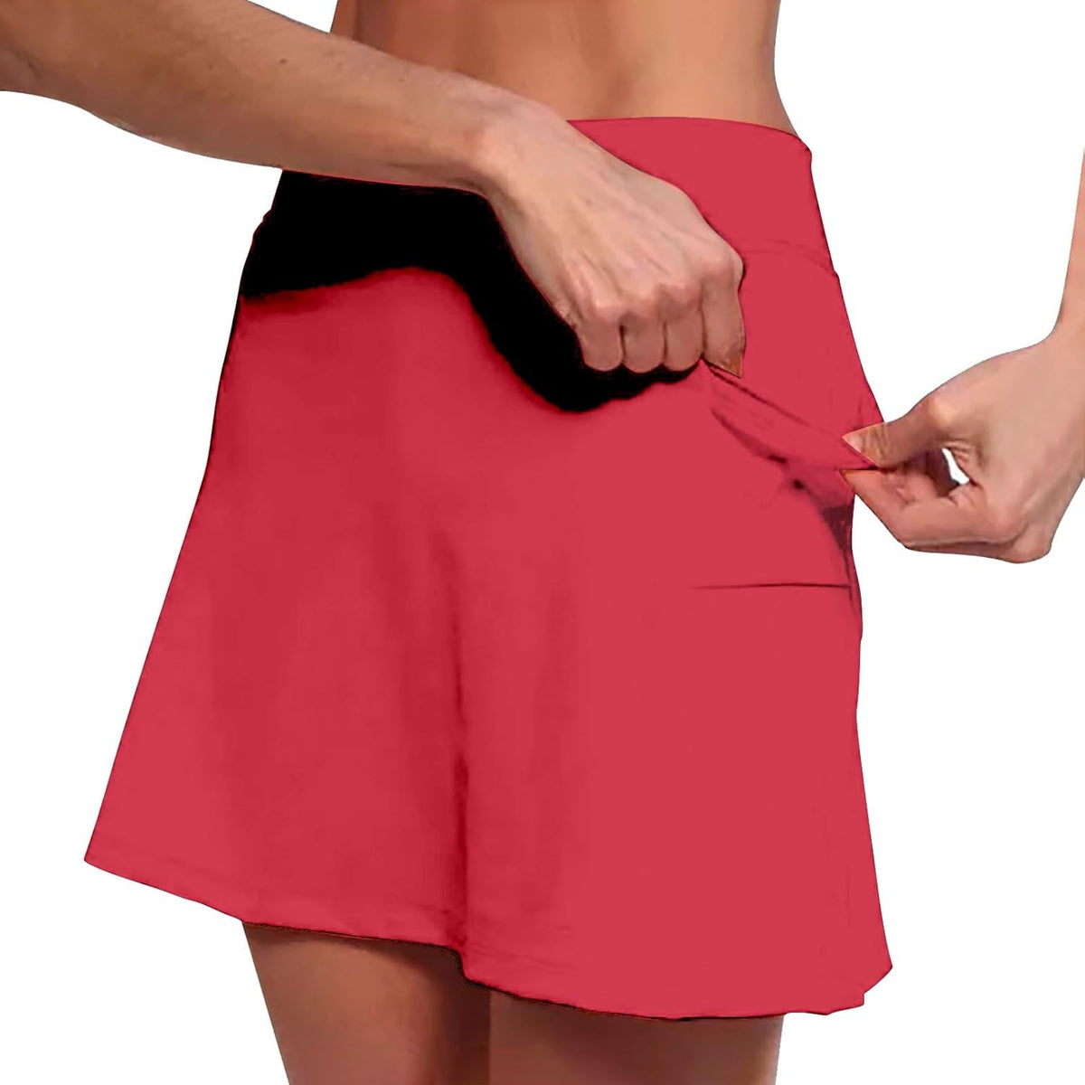 Athletic Yoga Culottes for Women Solid Color Elastic Shorts Summer Lightweight High Waist Skinny Joggers Skirt 2024