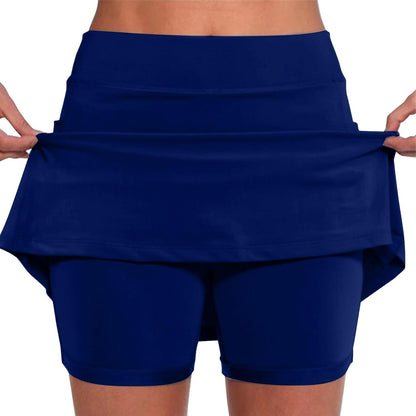 Athletic Yoga Culottes for Women Solid Color Elastic Shorts Summer Lightweight High Waist Skinny Joggers Skirt 2024