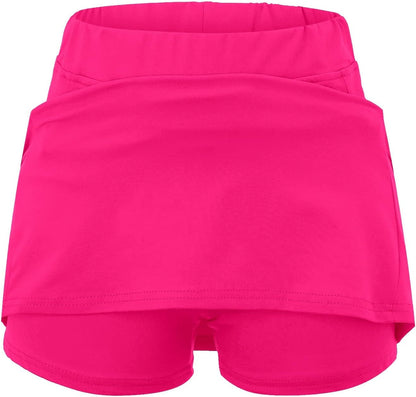 Athletic Yoga Culottes for Women Solid Color Elastic Shorts Summer Lightweight High Waist Skinny Joggers Skirt 2024