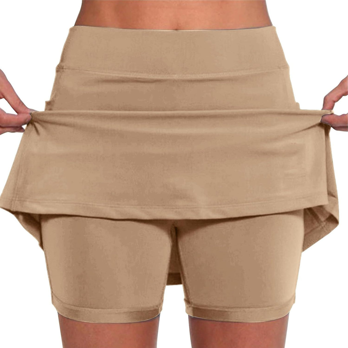Athletic Yoga Culottes for Women Solid Color Elastic Shorts Summer Lightweight High Waist Skinny Joggers Skirt 2024