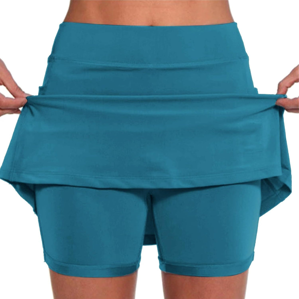 Athletic Yoga Culottes for Women Solid Color Elastic Shorts Summer Lightweight High Waist Skinny Joggers Skirt 2024