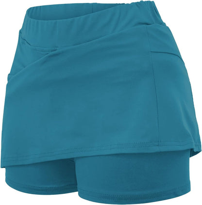 Athletic Yoga Culottes for Women Solid Color Elastic Shorts Summer Lightweight High Waist Skinny Joggers Skirt 2024
