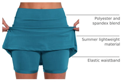 Athletic Yoga Culottes for Women Solid Color Elastic Shorts Summer Lightweight High Waist Skinny Joggers Skirt 2024