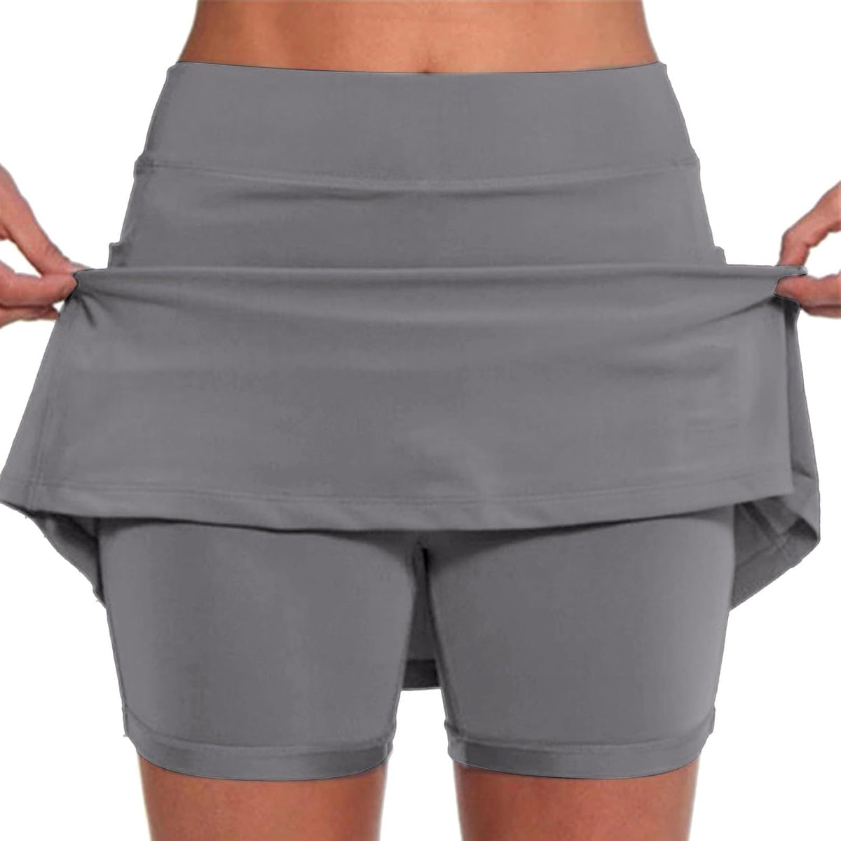 Athletic Yoga Culottes for Women Solid Color Elastic Shorts Summer Lightweight High Waist Skinny Joggers Skirt 2024