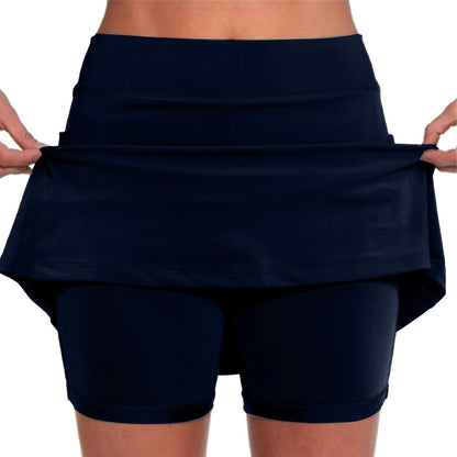 Athletic Yoga Culottes for Women Solid Color Elastic Shorts Summer Lightweight High Waist Skinny Joggers Skirt 2024