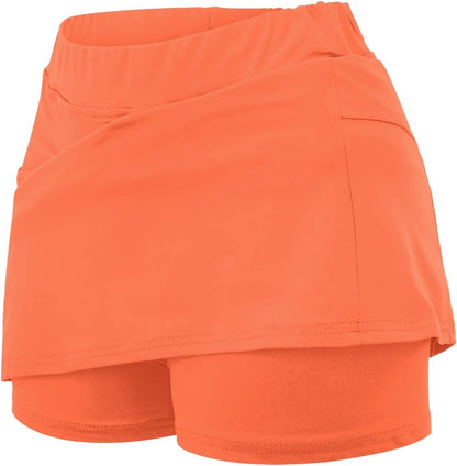 Athletic Yoga Culottes for Women Solid Color Elastic Shorts Summer Lightweight High Waist Skinny Joggers Skirt 2024
