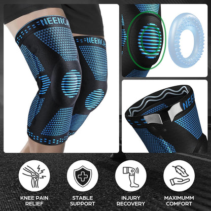 Professional Knee Brace, Medical Knee Support for Women & Men Relief | Patented Patella Gel Pad & Side Stabilizers, Compression Sleeve for Knee Pain, Swelling, ACL, PCL, Arthritis, Sports, Workout