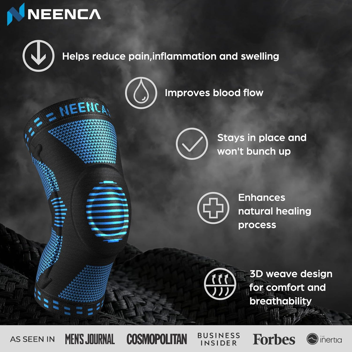 Professional Knee Brace, Medical Knee Support for Women & Men Relief | Patented Patella Gel Pad & Side Stabilizers, Compression Sleeve for Knee Pain, Swelling, ACL, PCL, Arthritis, Sports, Workout