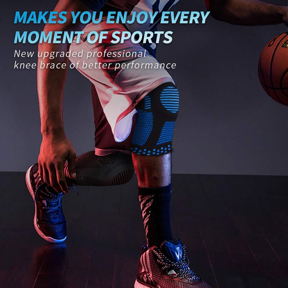 Professional Knee Brace, Medical Knee Support for Women & Men Relief | Patented Patella Gel Pad & Side Stabilizers, Compression Sleeve for Knee Pain, Swelling, ACL, PCL, Arthritis, Sports, Workout