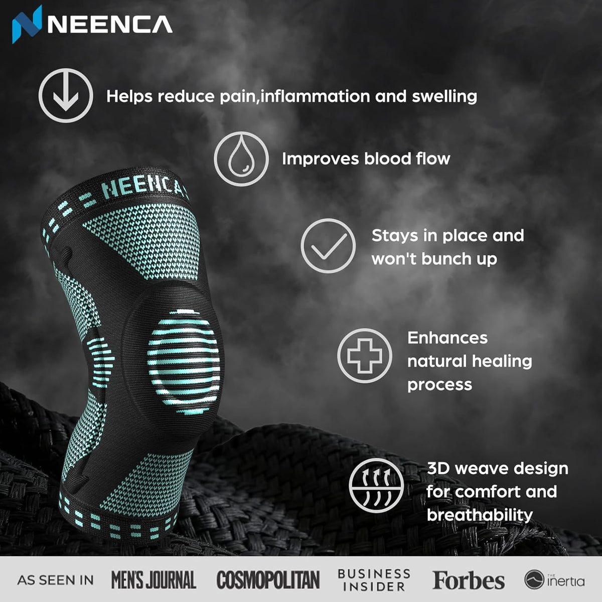 Professional Knee Brace, Medical Knee Support for Women & Men Relief | Patented Patella Gel Pad & Side Stabilizers, Compression Sleeve for Knee Pain, Swelling, ACL, PCL, Arthritis, Sports, Workout