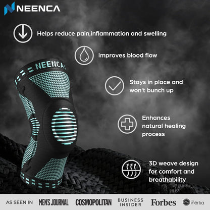 Professional Knee Brace, Medical Knee Support for Women & Men Relief | Patented Patella Gel Pad & Side Stabilizers, Compression Sleeve for Knee Pain, Swelling, ACL, PCL, Arthritis, Sports, Workout