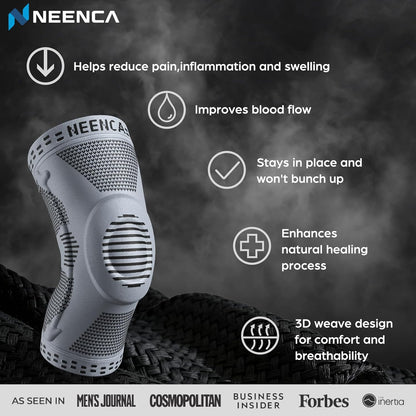 Professional Knee Brace, Medical Knee Support for Women & Men Relief | Patented Patella Gel Pad & Side Stabilizers, Compression Sleeve for Knee Pain, Swelling, ACL, PCL, Arthritis, Sports, Workout