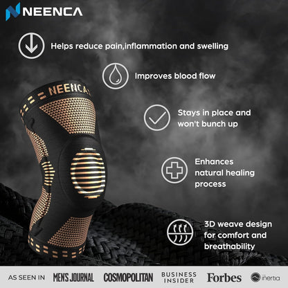 Professional Knee Brace, Medical Knee Support for Women & Men Relief | Patented Patella Gel Pad & Side Stabilizers, Compression Sleeve for Knee Pain, Swelling, ACL, PCL, Arthritis, Sports, Workout