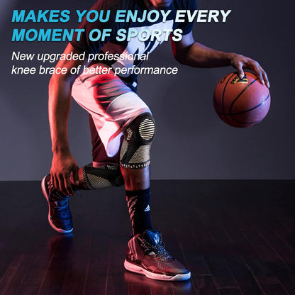 Professional Knee Brace, Medical Knee Support for Women & Men Relief | Patented Patella Gel Pad & Side Stabilizers, Compression Sleeve for Knee Pain, Swelling, ACL, PCL, Arthritis, Sports, Workout