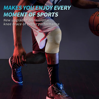 Professional Knee Brace, Medical Knee Support for Women & Men Relief | Patented Patella Gel Pad & Side Stabilizers, Compression Sleeve for Knee Pain, Swelling, ACL, PCL, Arthritis, Sports, Workout