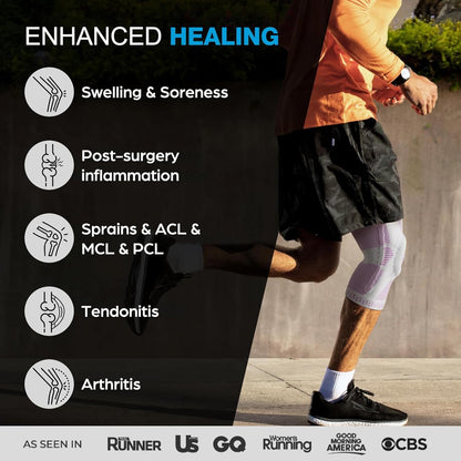 Professional Knee Brace, Medical Knee Support for Women & Men Relief | Patented Patella Gel Pad & Side Stabilizers, Compression Sleeve for Knee Pain, Swelling, ACL, PCL, Arthritis, Sports, Workout