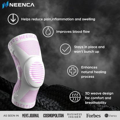 Professional Knee Brace, Medical Knee Support for Women & Men Relief | Patented Patella Gel Pad & Side Stabilizers, Compression Sleeve for Knee Pain, Swelling, ACL, PCL, Arthritis, Sports, Workout