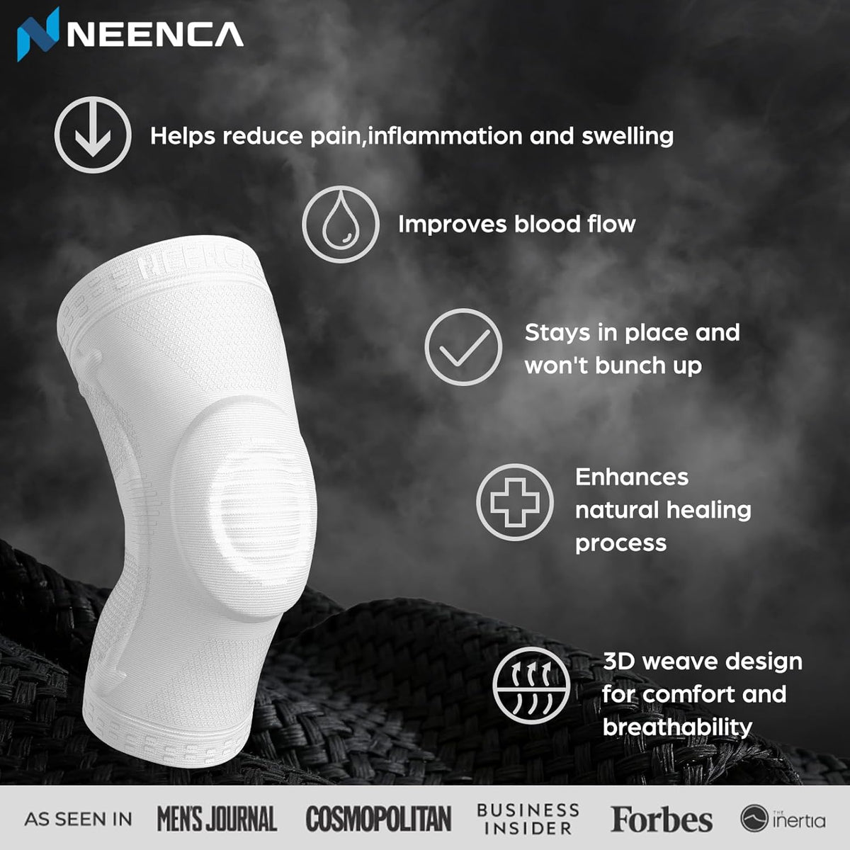 Professional Knee Brace, Medical Knee Support for Women & Men Relief | Patented Patella Gel Pad & Side Stabilizers, Compression Sleeve for Knee Pain, Swelling, ACL, PCL, Arthritis, Sports, Workout