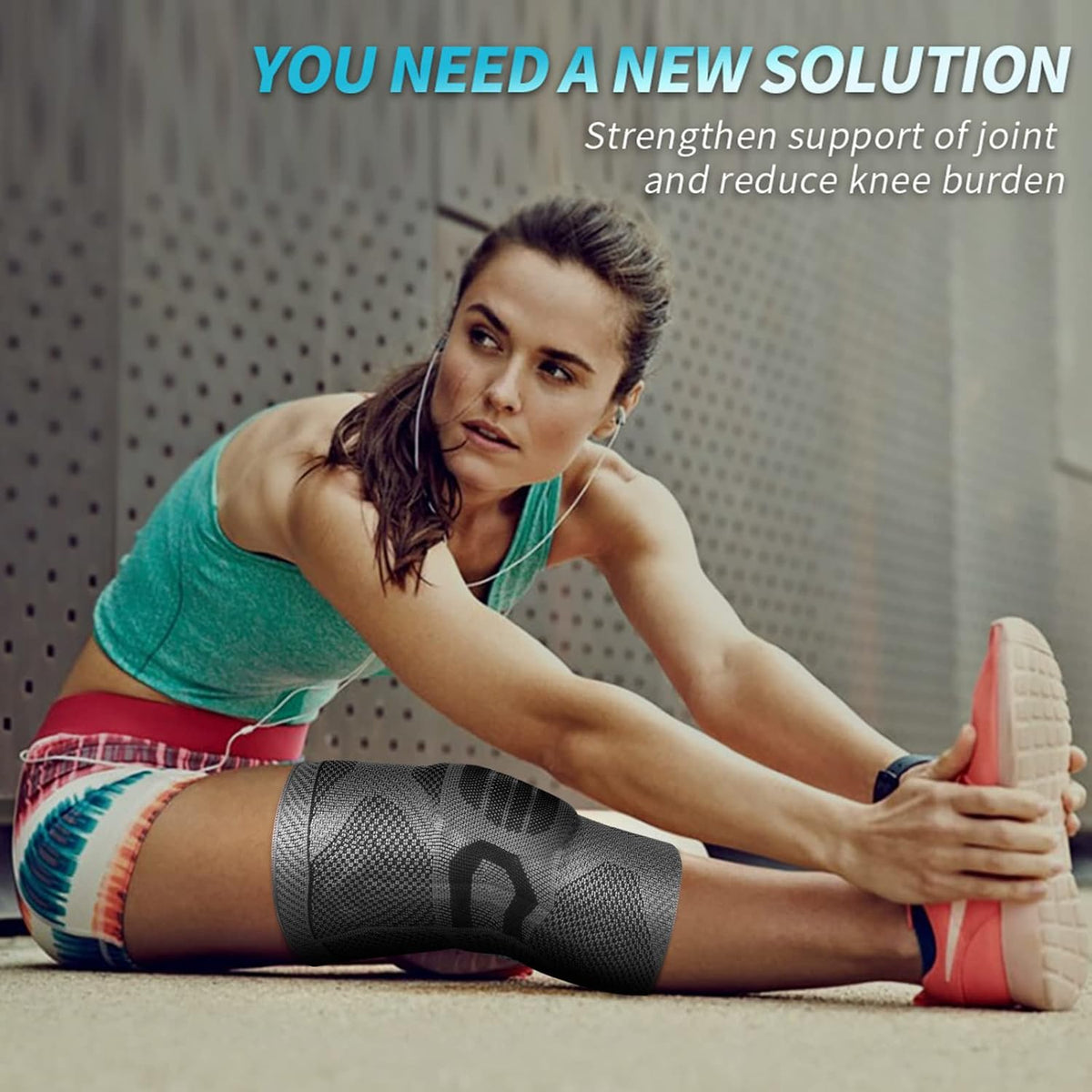 Professional Knee Brace, Medical Knee Support for Women & Men Relief | Patented Patella Gel Pad & Side Stabilizers, Compression Sleeve for Knee Pain, Swelling, ACL, PCL, Arthritis, Sports, Workout
