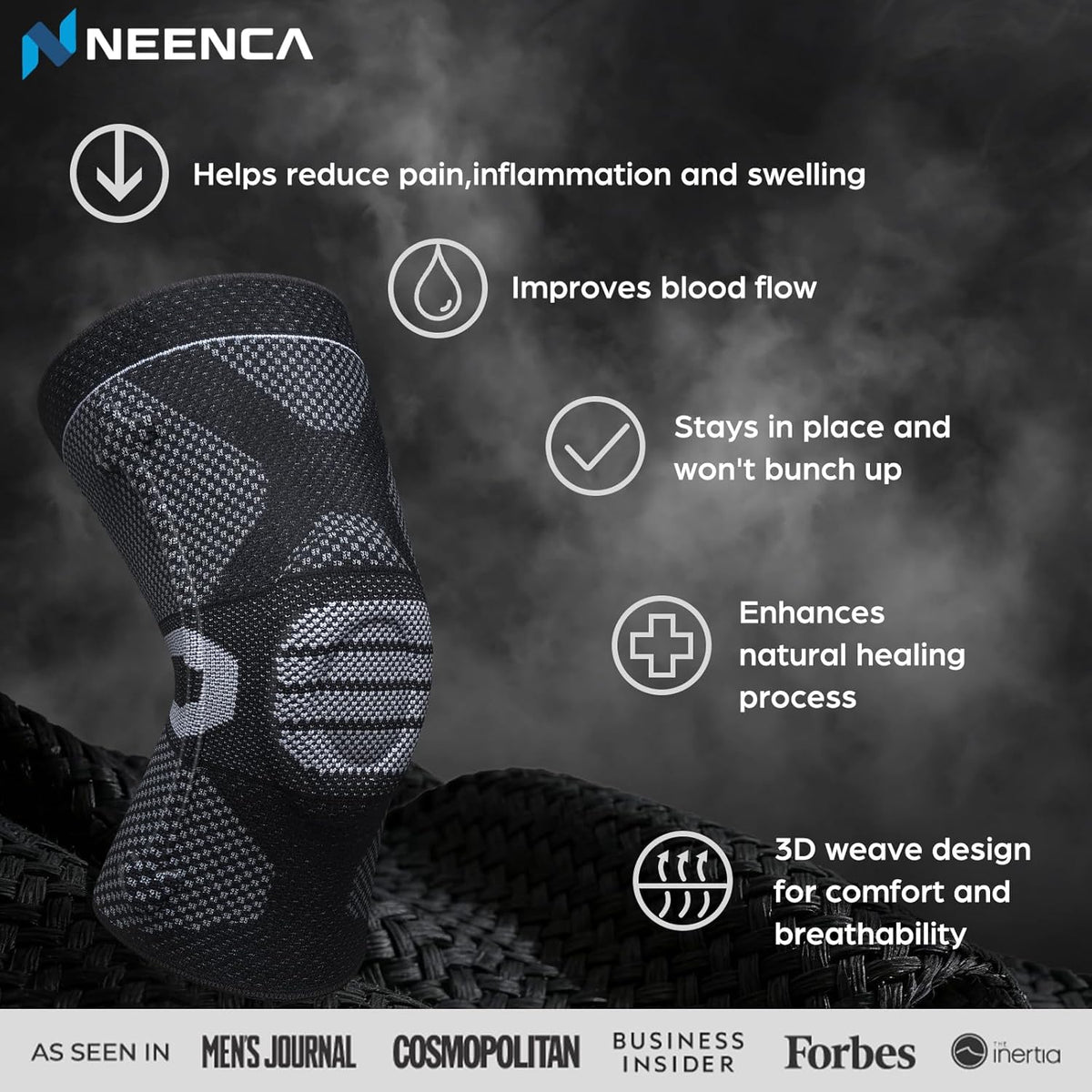 Professional Knee Brace, Medical Knee Support for Women & Men Relief | Patented Patella Gel Pad & Side Stabilizers, Compression Sleeve for Knee Pain, Swelling, ACL, PCL, Arthritis, Sports, Workout